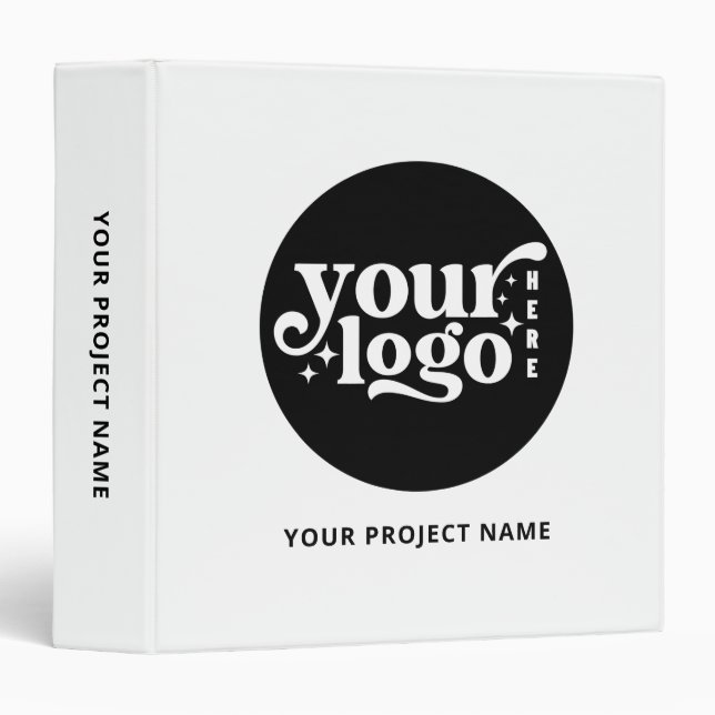 Professional Custom Business Logo Branded Company  Binder (Front/Spine)