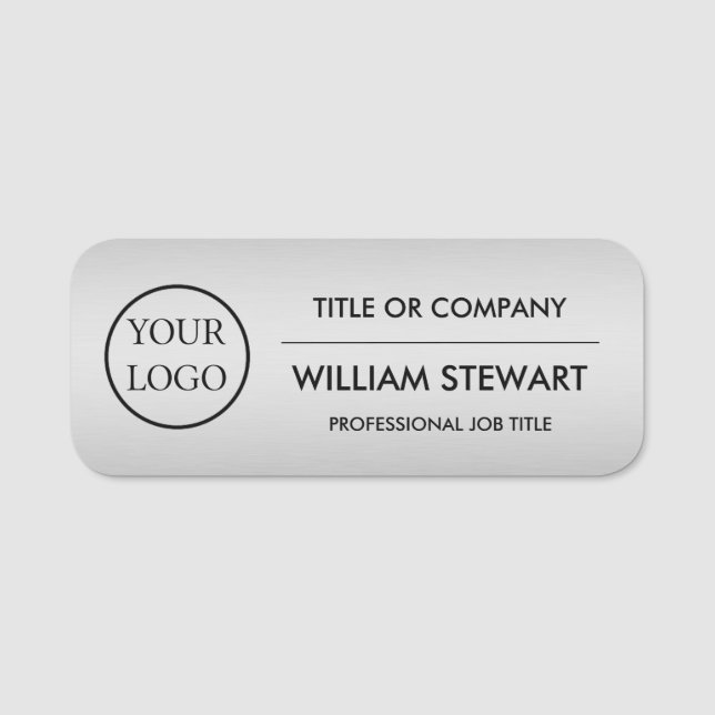 Professional Custom business logo Employee Staff Name Tag (Front)