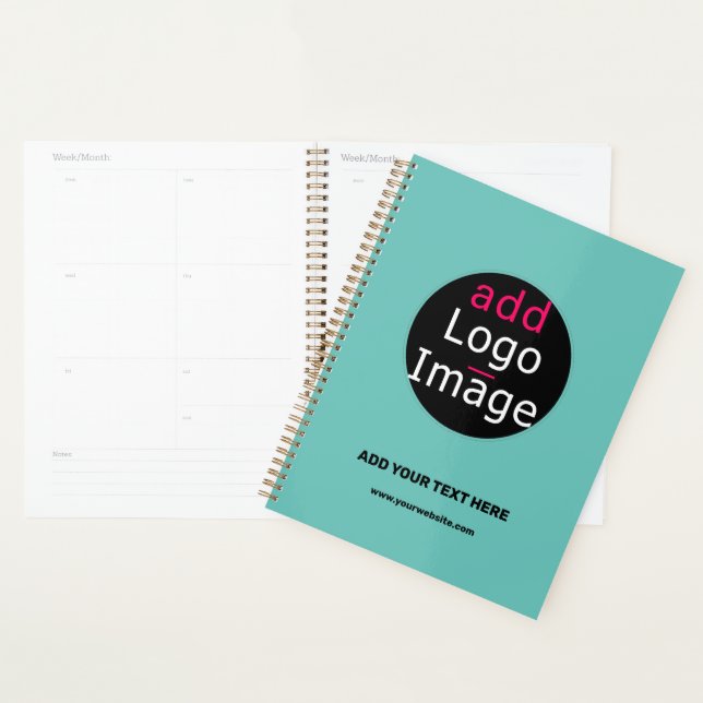 Professional Custom Business Logo Fresh Mint Hue Planner (Display)