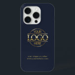 Professional Custom Business Logo | Navy Blue iPhone 15 Pro Case<br><div class="desc">This sleek and stylish case seamlessly combines form and function,  offering premium protection for your device while showcasing your brand in a sophisticated manner. Personalize it with your custom business logo and text for a truly unique touch.</div>