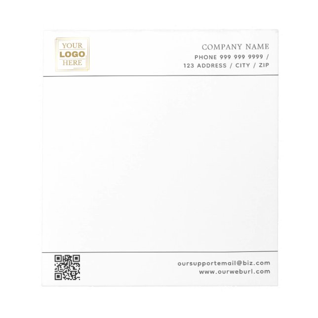 Professional Custom  Business Notepad (Front)