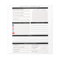 Professional Custom business overview planner