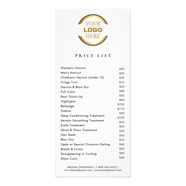 Professional Custom  Business Rack Card (Front)