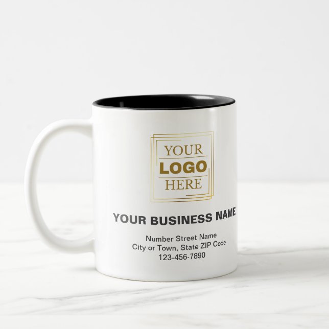 Professional Custom  Business Two-Tone Coffee Mug (Left)