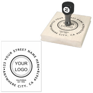 Professional Custom Business Wood Art Stamp