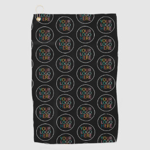 Professional Custom Company Logo Business Black Golf Towel