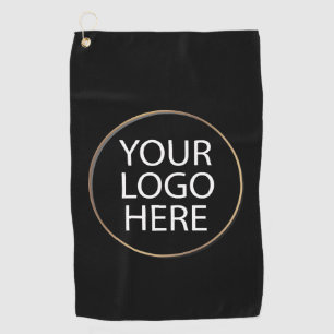 Professional Custom Company Logo Business Black Golf Towel