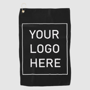 Professional Custom Company Logo Business Black Golf Towel