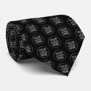 Professional Custom Company Logo Business Black Tie