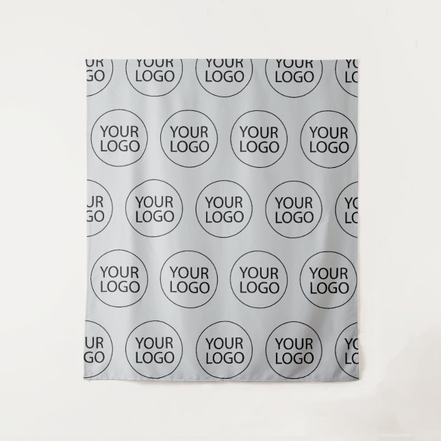 Professional Custom Company Logo Business Grey Tapestry (Front)