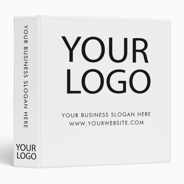 Professional Custom Company Logo Business White Binder (Front/Spine)