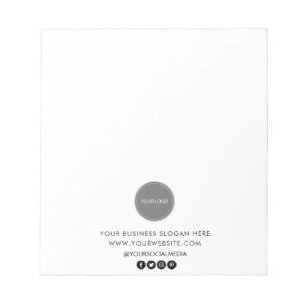 Professional Custom Company Logo Business White Notepad