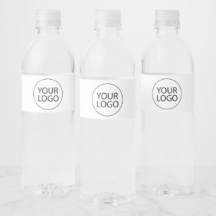 Professional Custom Company Logo Business White Water Bottle Label