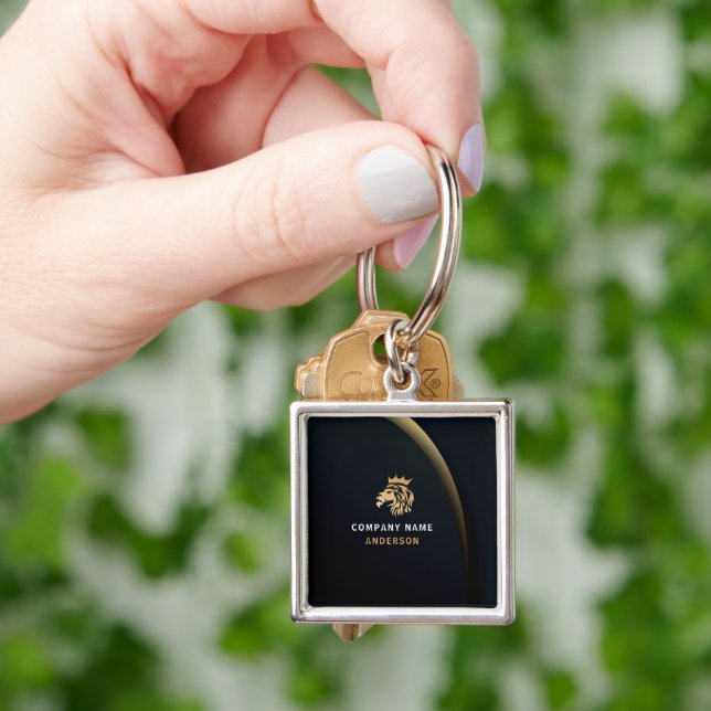 Professional Custom Elegant Lion Logo Keychain (Hand)