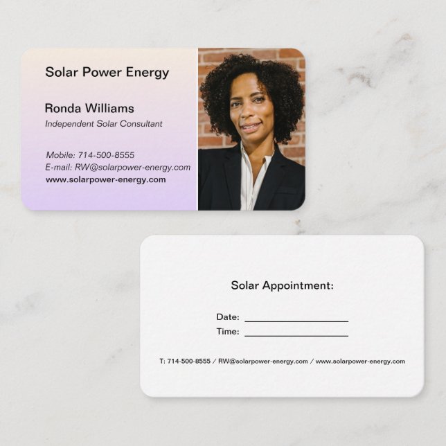 Professional Custom HeadShot Business Card  (Front/Back)
