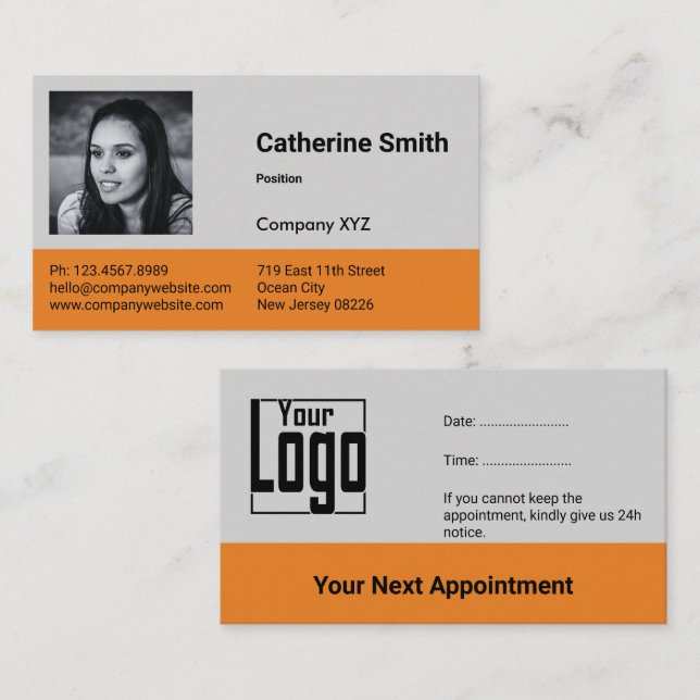 Professional Custom Image Service Business Appointment Card (Front/Back)
