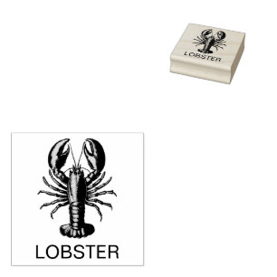 Professional Custom Lobster Wedding Meal Choice   Rubber Stamp