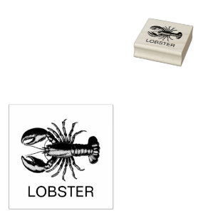Professional Custom Lobster Wedding Meal Choice Rubber Stamp