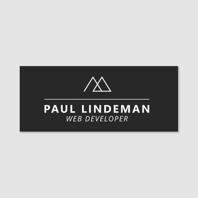 Professional Custom Logo Employee Magnetic Classic Name Tag (Front)