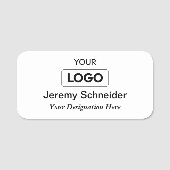 Professional Custom Logo Name Tag (Front)