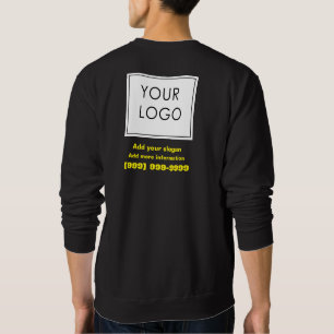 Professional Custom Logo Small Business Black Sweatshirt