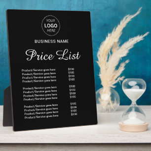 Professional Custom Name Logo Services Price List Plaque