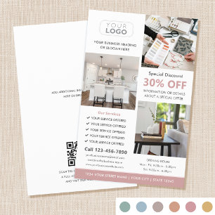 Professional Custom Photo Logo Pink Marketing Flyer