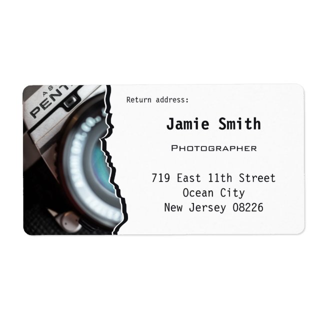  Professional Custom Photo Return Address  Label (Front)