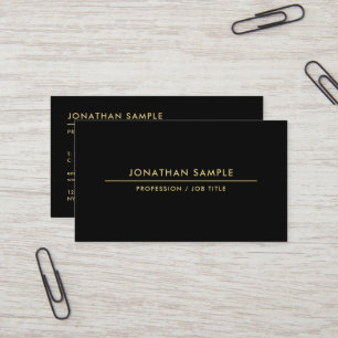 Professional Custom QR Code Elegant Black & Gold Business Card