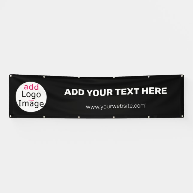 Professional Customizable Business  Brand Black   Banner (Horizontal)