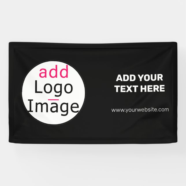 Professional Customizable Business  Brand Black   Banner (Horizontal)