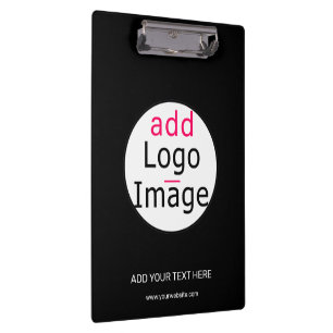 Professional Customizable Business Brand Black Clipboard