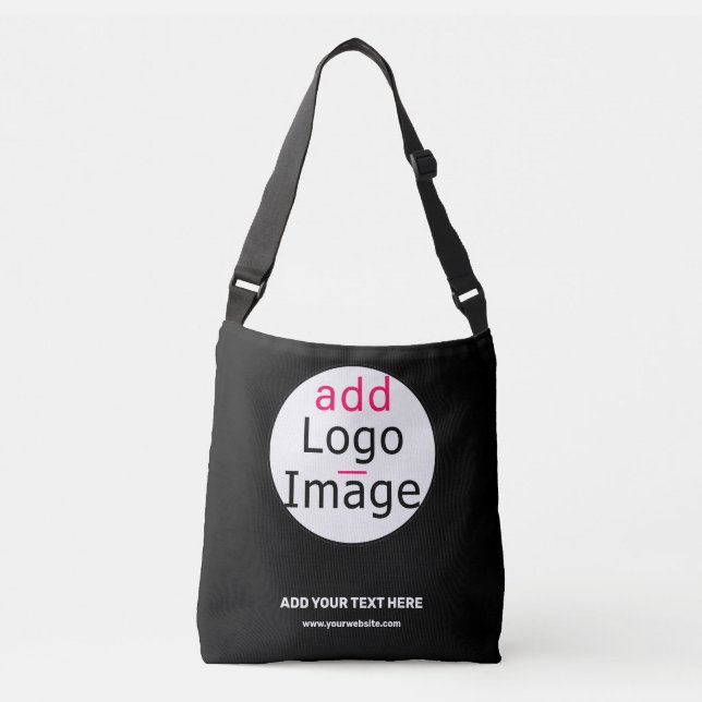 Professional Customizable Business Brand Black   Crossbody Bag (Front)