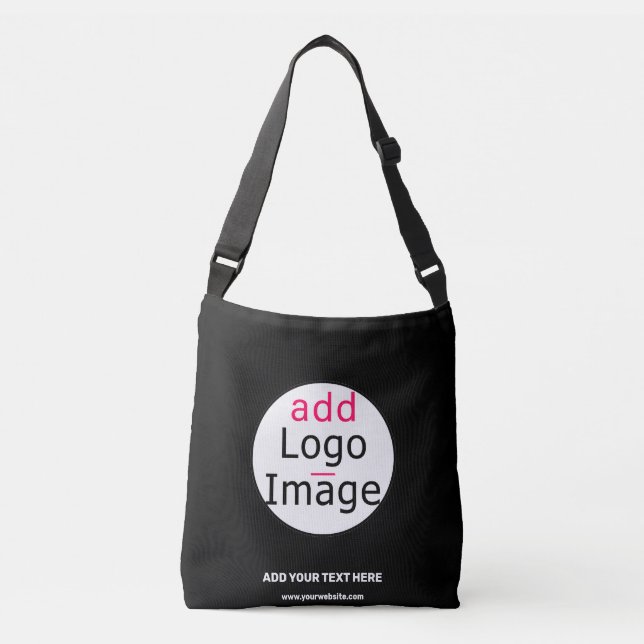 Professional Customizable Business Brand Black   Crossbody Bag (Front)