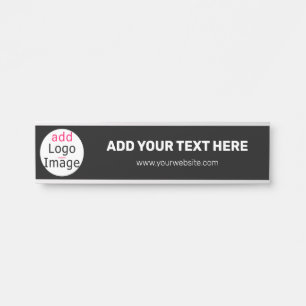 Professional Customizable Business Brand Black Door Sign
