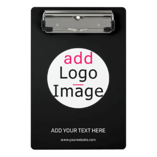Professional Customizable Business Brand Black Mini Clipboard