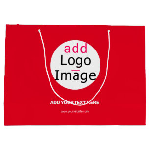 Professional Customizable Business Chic Vivid Red Large Gift Bag