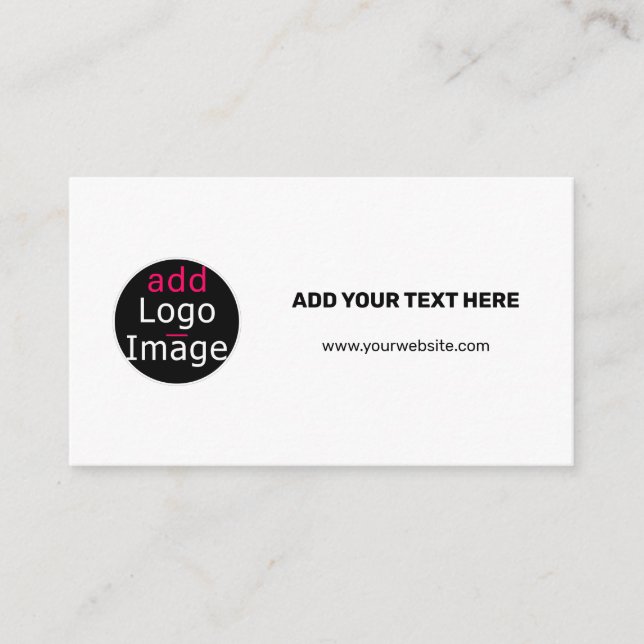 Professional Customizable Business Chic White Enclosure Card (Front)