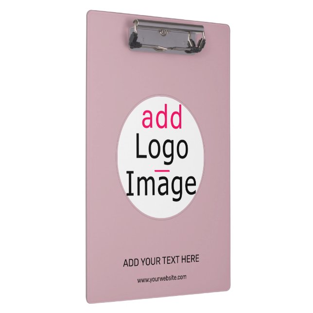 Professional Customizable Business Dusty Rose Hue  Clipboard (Right)