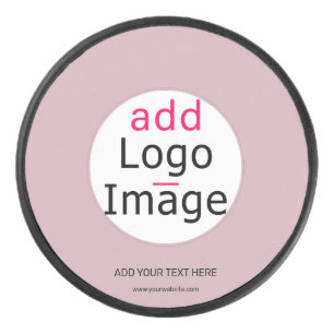 Professional Customizable Business Dusty Rose Hue Hockey Puck