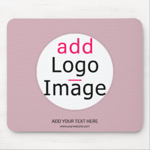 Professional Customizable Business Dusty Rose Hue Mouse Pad