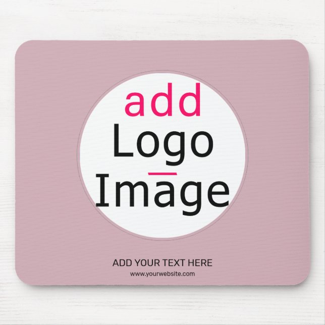Professional Customizable Business Dusty Rose Hue  Mouse Pad (Front)