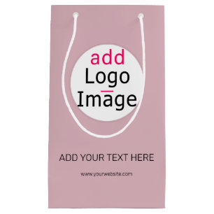 Professional Customizable Business Dusty Rose Hue Small Gift Bag