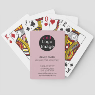 Professional Customizable Business Dusty Rose Pink Playing Cards