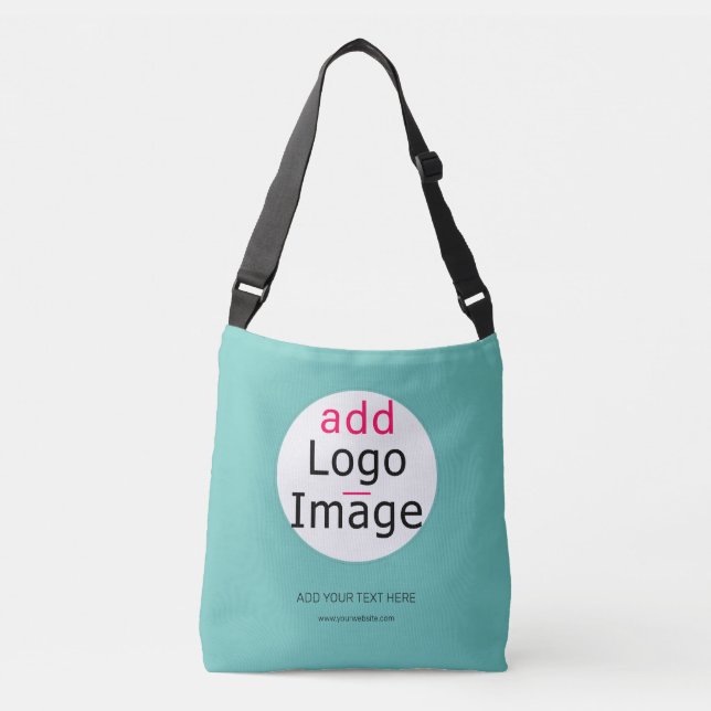 Professional Customizable Business Fresh Mint Hue Crossbody Bag (Front)