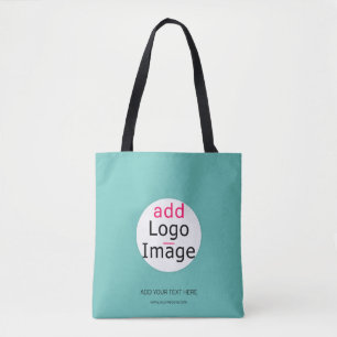 Professional Customizable Business Fresh Mint Hue Tote Bag