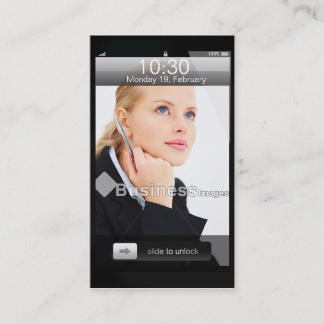 Professional Customizable iPhone Design Business Card (Front)