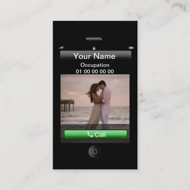 Professional Customizable iPhone Design Business Card (Front)