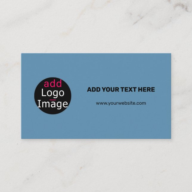 Professional Customizable Stylish Dusty Blue Enclosure Card (Front)