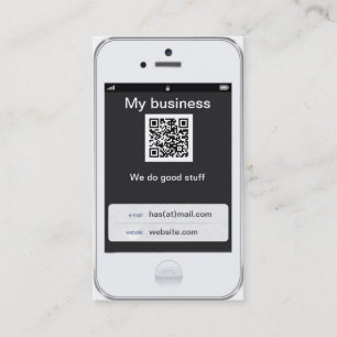 Professional Customizable white iPhone Design Business Card